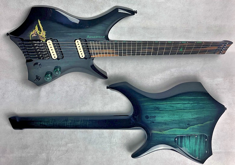 headless guitar angmar full view